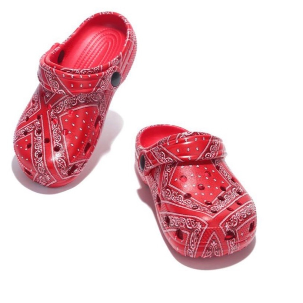 ❤️Kids Red bandana slides💋